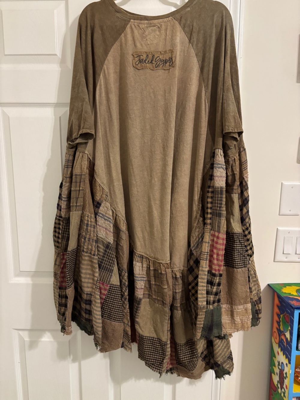 Boho Patchwork Brown Women’s top:dress/tunic - Picture 6 of 6